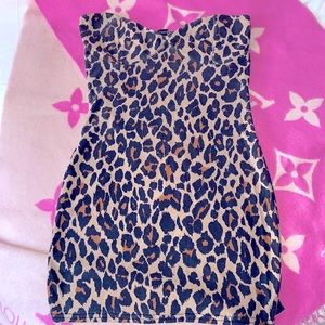 Cheetah Print Mini Dress